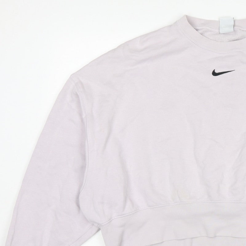 Nike Women’s Pink S Cropped Logo Crew Neck Sweatshirt
