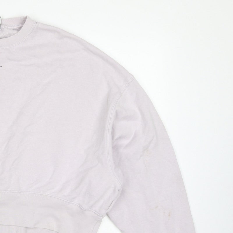 Nike Women’s Pink S Cropped Logo Crew Neck Sweatshirt