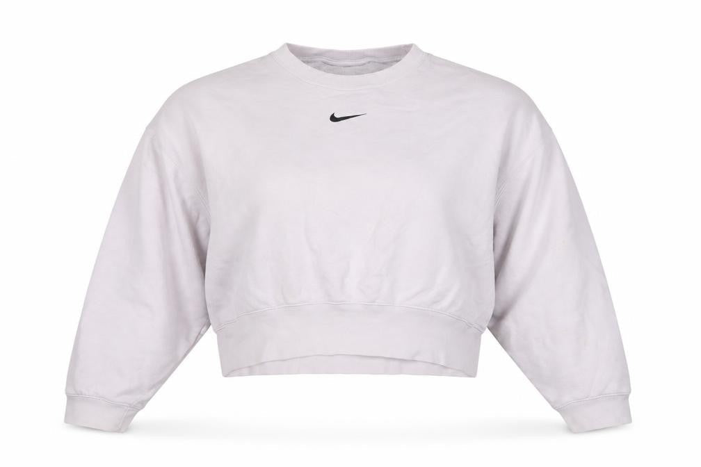 Nike Women’s Pink S Cropped Logo Crew Neck Sweatshirt