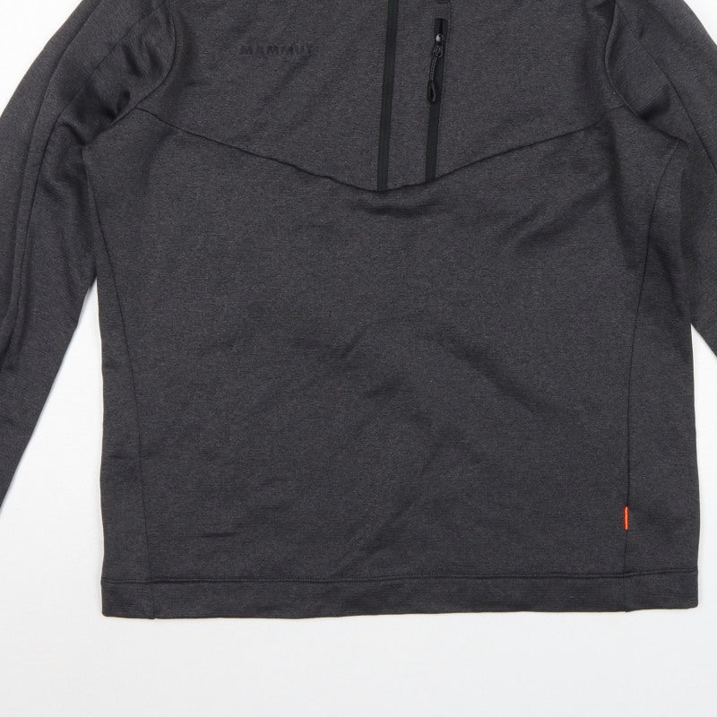 Mammut Men’s Grey L 1/2 Zip High Neck Outdoor Sweatshirt