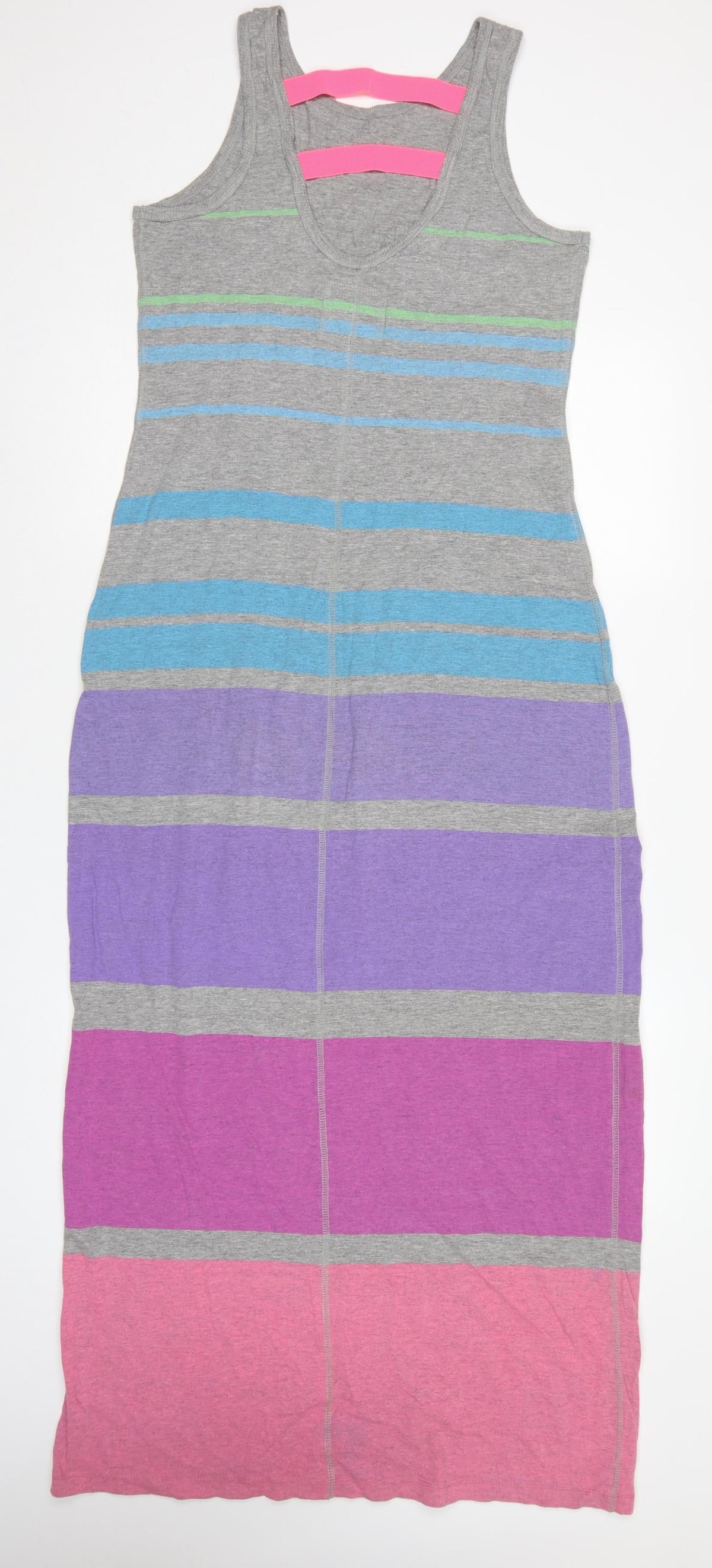 Superdry Women’s Multicoloured L Long Bodycon Stripe Jersey Dress