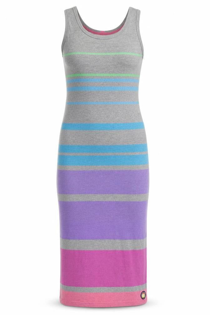 Superdry Women’s Multicoloured L Long Bodycon Stripe Jersey Dress