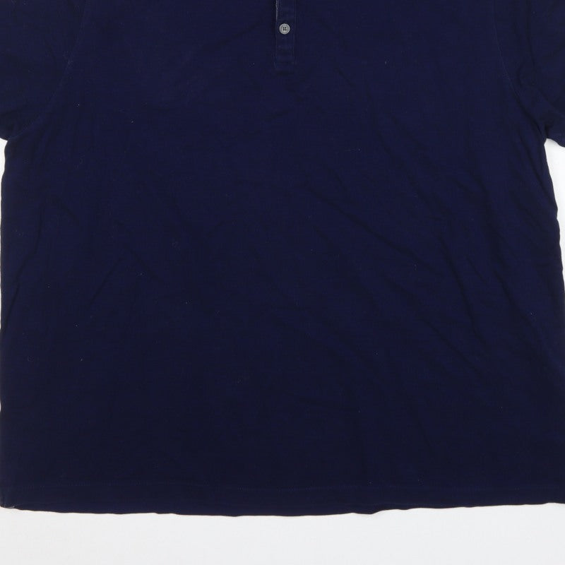 Jasper Conran Men’s Blue 2XL Short Sleeve Button-Down Polo Shirt