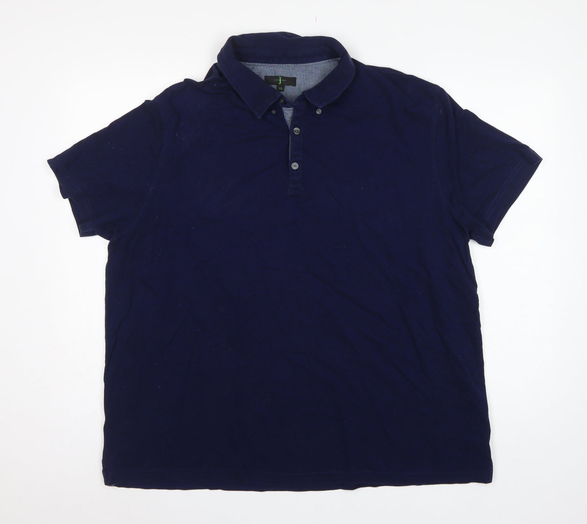 Jasper Conran Men’s Blue 2XL Short Sleeve Button-Down Polo Shirt