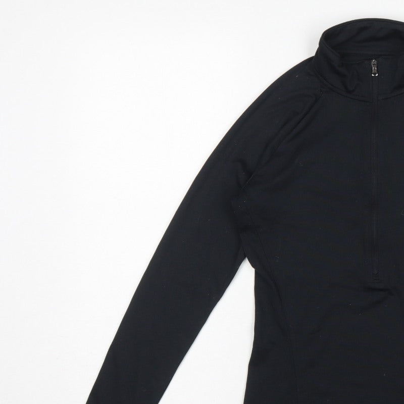 Under Armour Women Black XS HeatGear 1/4 Zip Long Sleeve Pullover Top