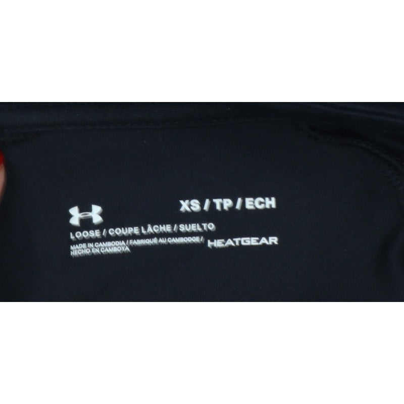 Under Armour Women Black XS HeatGear 1/4 Zip Long Sleeve Pullover Top