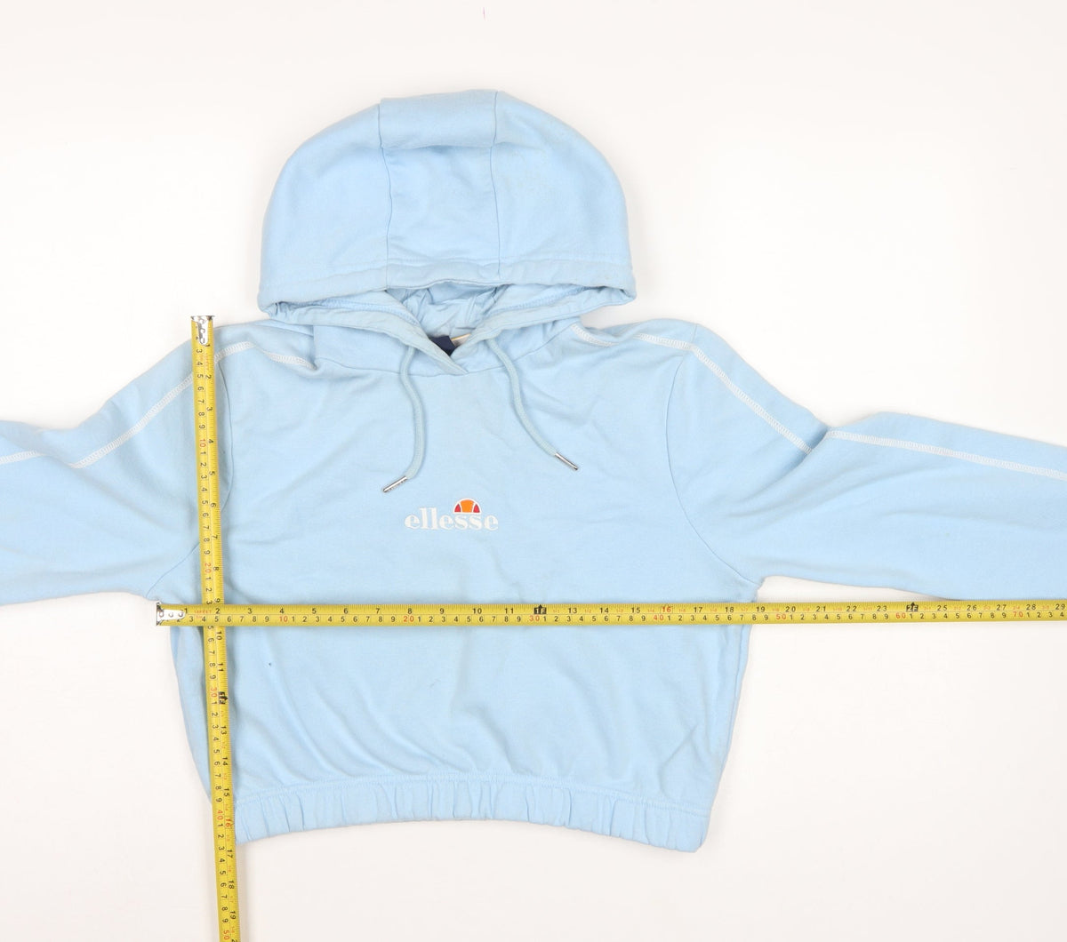 Ellesse Women Blue UK 10 Pullover Hoodie Fleece Logo