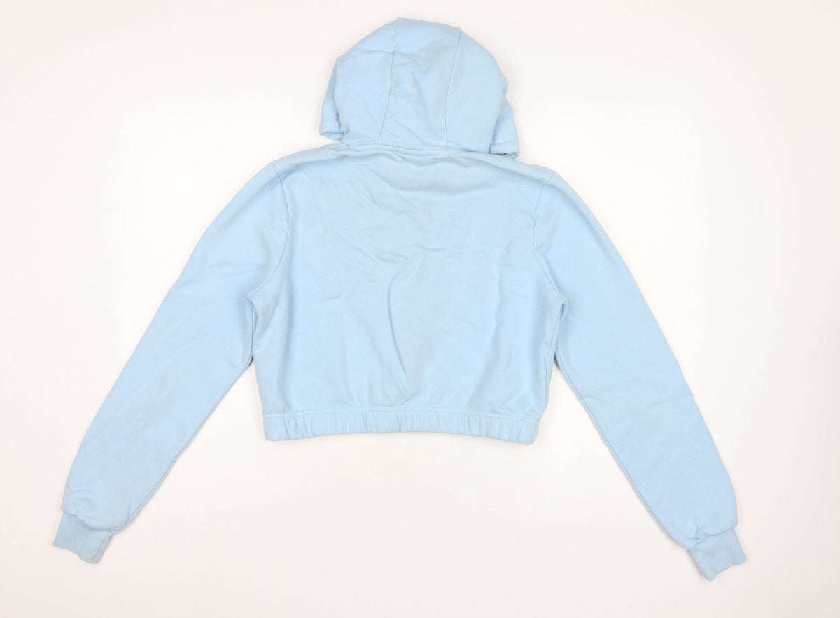 Ellesse Women Blue UK 10 Pullover Hoodie Fleece Logo