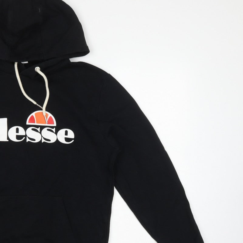 Ellesse Men’s Black M Pullover Logo Hoodie Sports Graphic