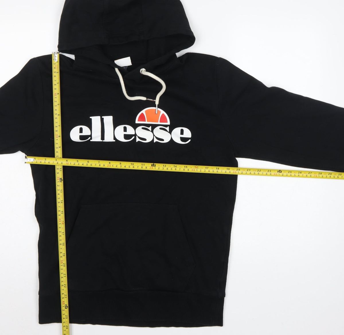 Ellesse Men’s Black M Pullover Logo Hoodie Sports Graphic