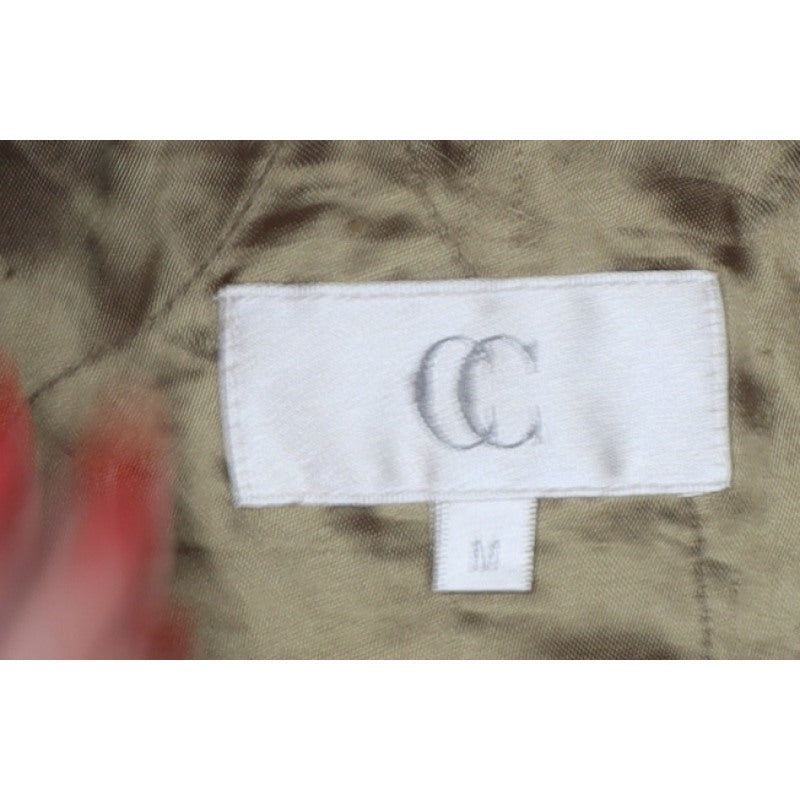 CC Womens Brown Faux Fur Trim Hooded Long Parka Coat Size M