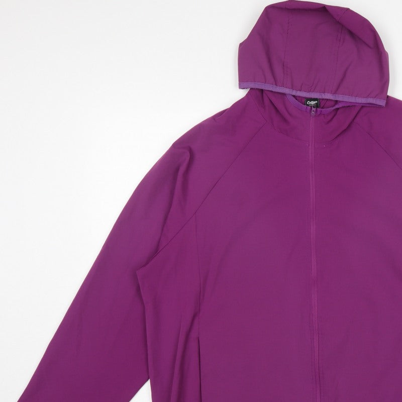 Cotton Traders Women’s Purple XL Hooded Full Zip Softshell Jacket