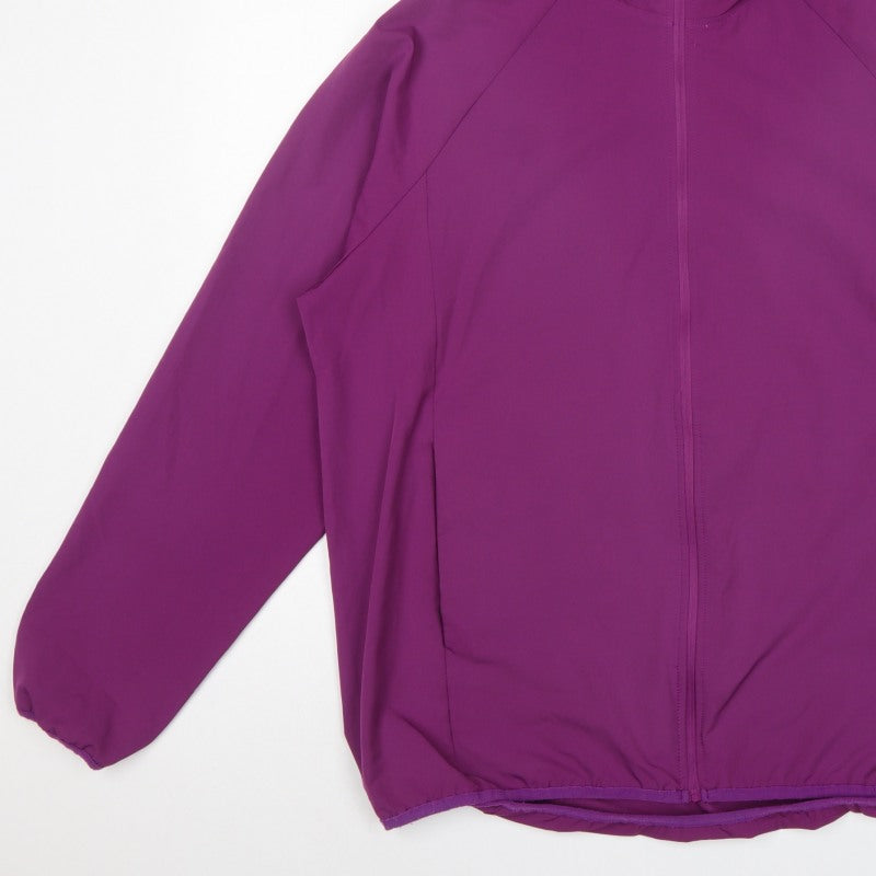 Cotton Traders Women’s Purple XL Hooded Full Zip Softshell Jacket