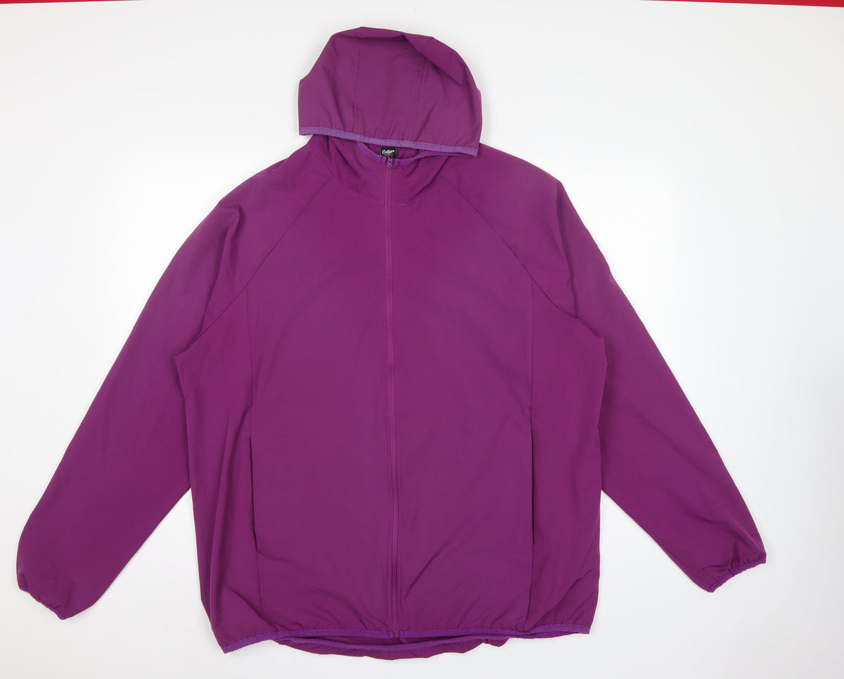 Cotton Traders Women’s Purple XL Hooded Full Zip Softshell Jacket