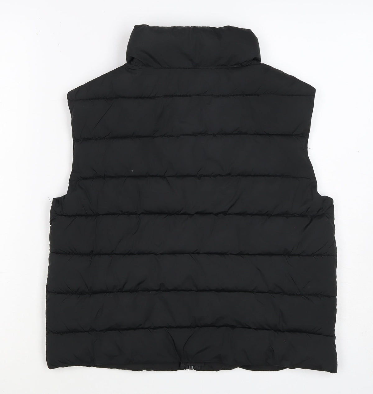 ANG Teens Black XS Quilted Puffer Gilet Long Sleeveless Bodywarmer