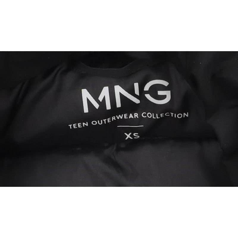ANG Teens Black XS Quilted Puffer Gilet Long Sleeveless Bodywarmer