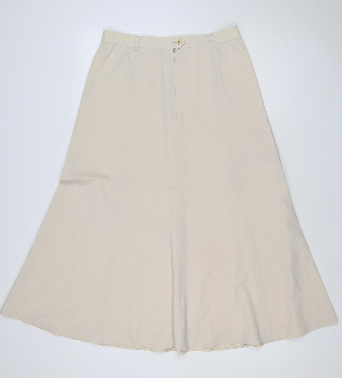 Luca Women’s Beige UK 14 Long A-Line Virgin Wool Blend Skirt