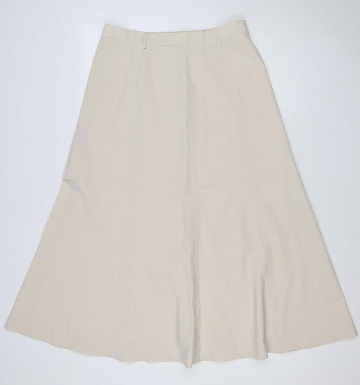Luca Women’s Beige UK 14 Long A-Line Virgin Wool Blend Skirt