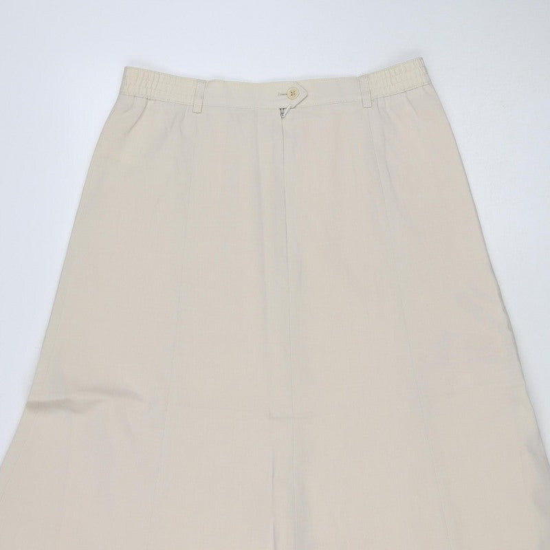 Luca Women’s Beige UK 14 Long A-Line Virgin Wool Blend Skirt