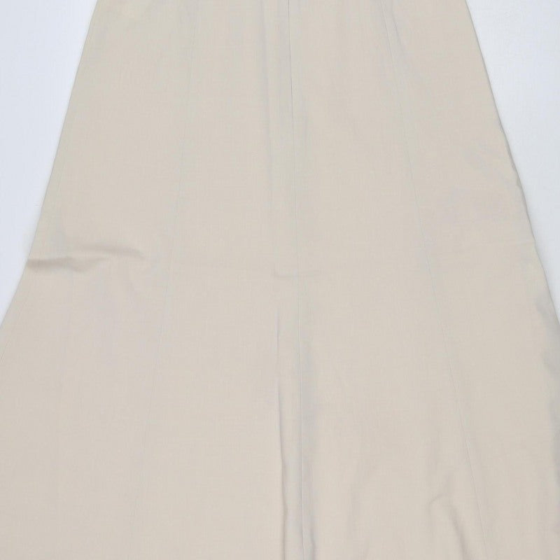Luca Women’s Beige UK 14 Long A-Line Virgin Wool Blend Skirt