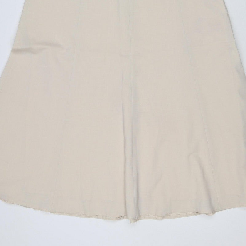 Luca Women’s Beige UK 14 Long A-Line Virgin Wool Blend Skirt