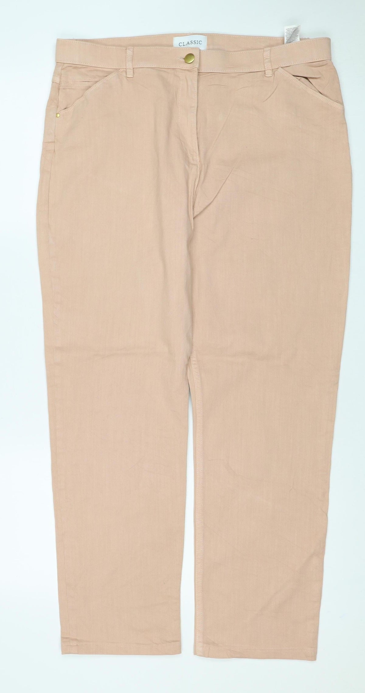Marks & Spencer Women's Pink UK 16 Classic Straight Stretch Jeans