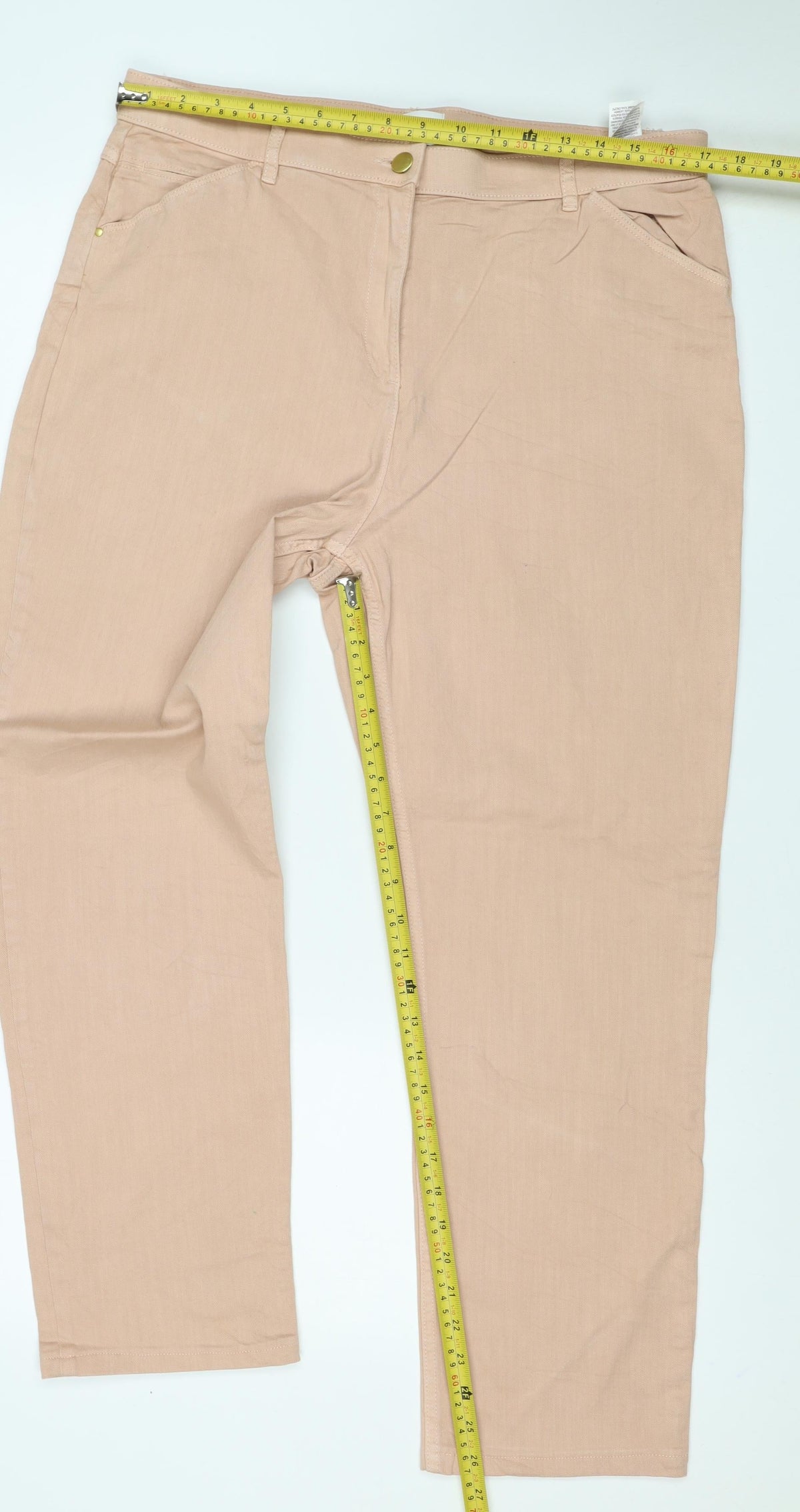 Marks & Spencer Women's Pink UK 16 Classic Straight Stretch Jeans