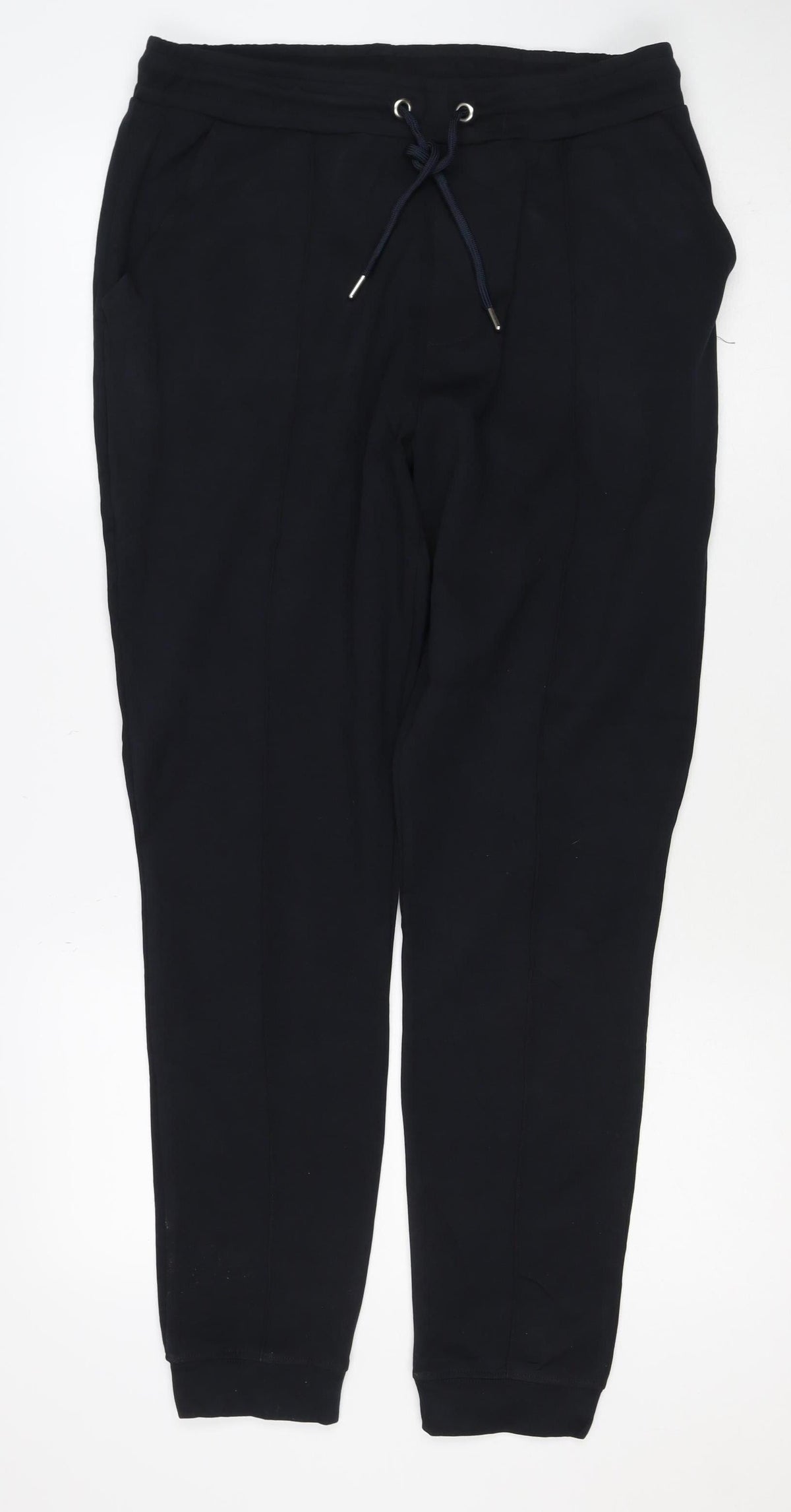 Tally Weijl Women Black M Cotton Blend Drawstring Cuffed Jogger Trousers