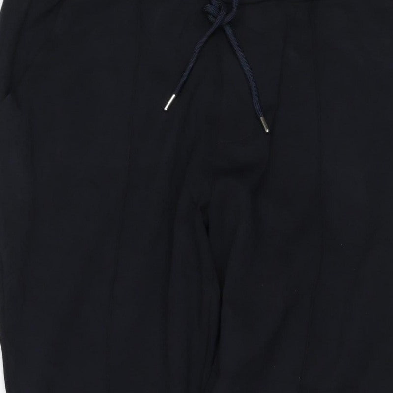 Tally Weijl Women Black M Cotton Blend Drawstring Cuffed Jogger Trousers