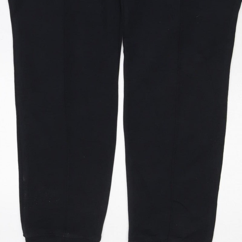 Tally Weijl Women Black M Cotton Blend Drawstring Cuffed Jogger Trousers
