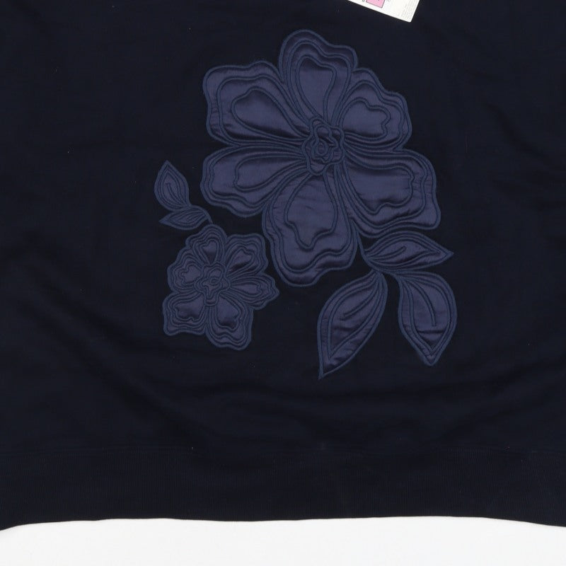 Marks and Spencer Women Navy XL Floral Appliqué Pullover Sweatshirt