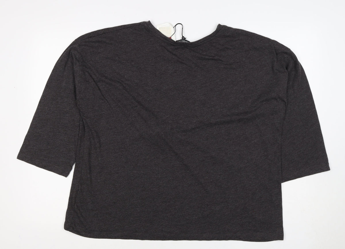 Debenhams Collection Women's Grey Size 20 Jersey Christmas Reindeer Top