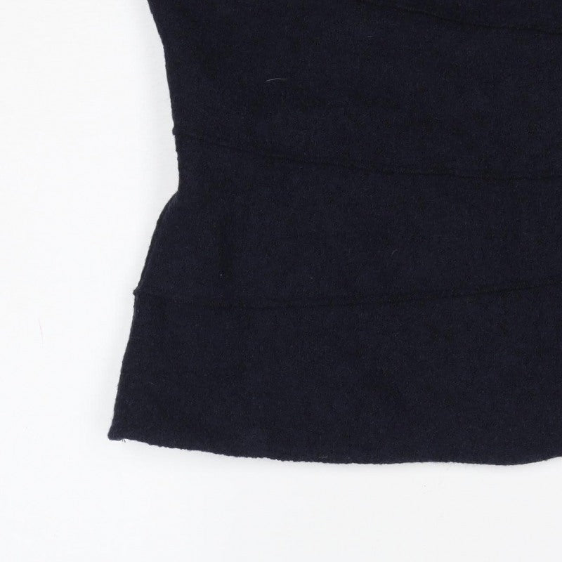 Zara Women Blue UK 14 Wool Blend Strapless Lined Tank Top