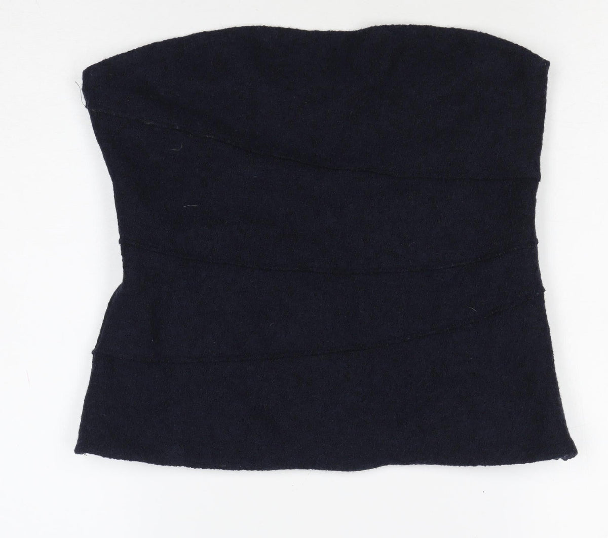 Zara Women Blue UK 14 Wool Blend Strapless Lined Tank Top