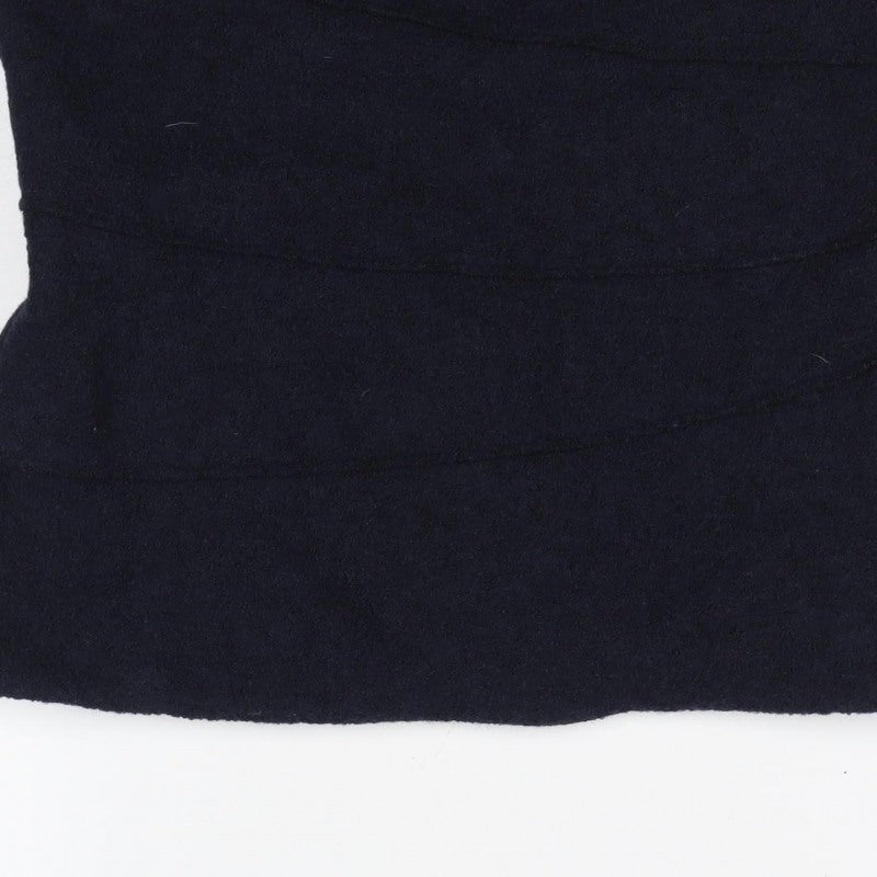 Zara Women Blue UK 14 Wool Blend Strapless Lined Tank Top