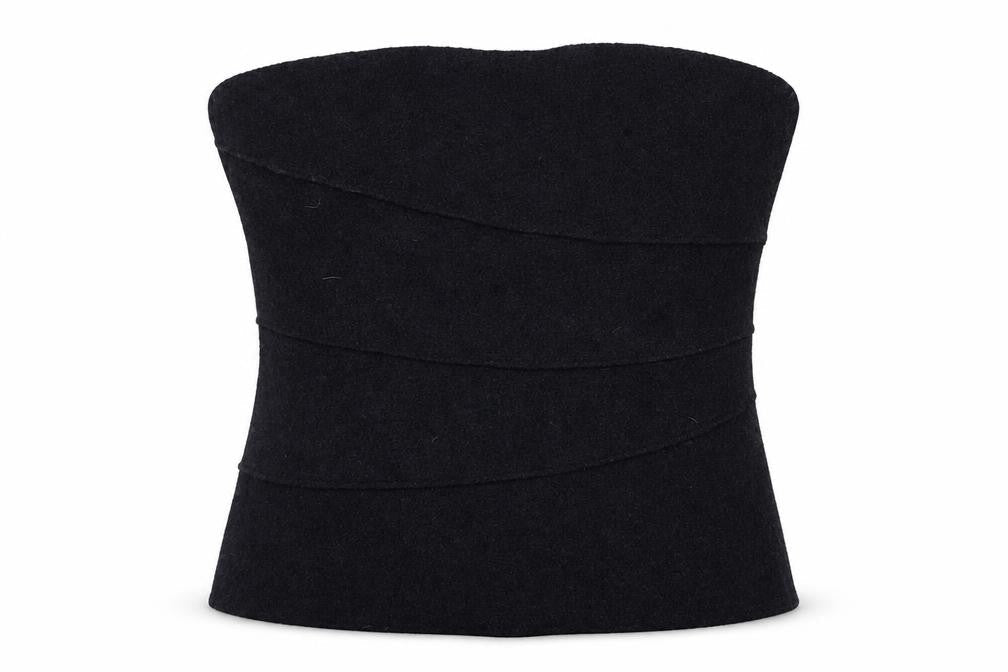Zara Women Blue UK 14 Wool Blend Strapless Lined Tank Top