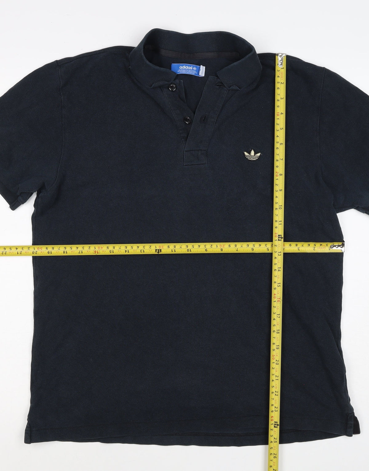 Adidas Originals Men's Black M Cotton Logo Short Sleeve Polo Shirt