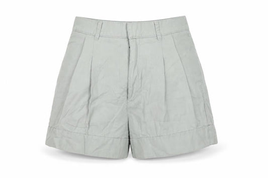 Abercrombie & Fitch Women Grey S High Rise Pleated Lyocell Shorts