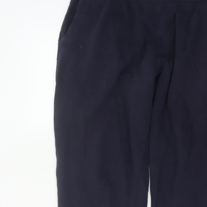 John Lewis Anyday Men's Blue L Cotton Jogger Trousers Elastic Waist