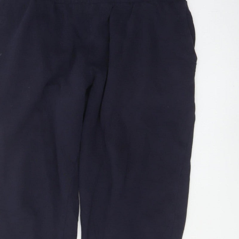 John Lewis Anyday Men's Blue L Cotton Jogger Trousers Elastic Waist