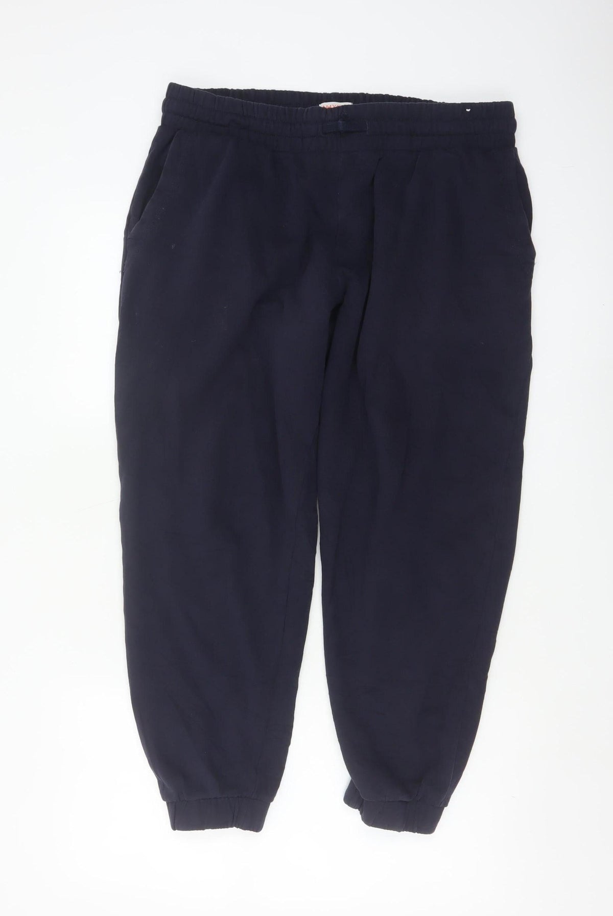 John Lewis Anyday Men's Blue L Cotton Jogger Trousers Elastic Waist