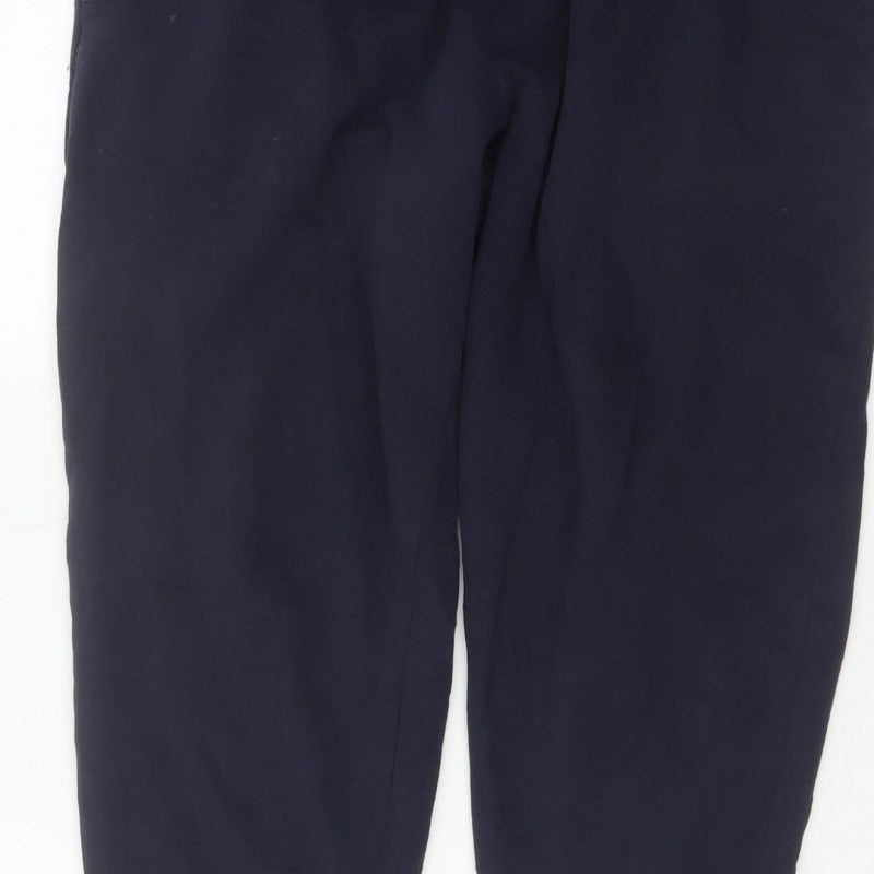 John Lewis Anyday Men's Blue L Cotton Jogger Trousers Elastic Waist