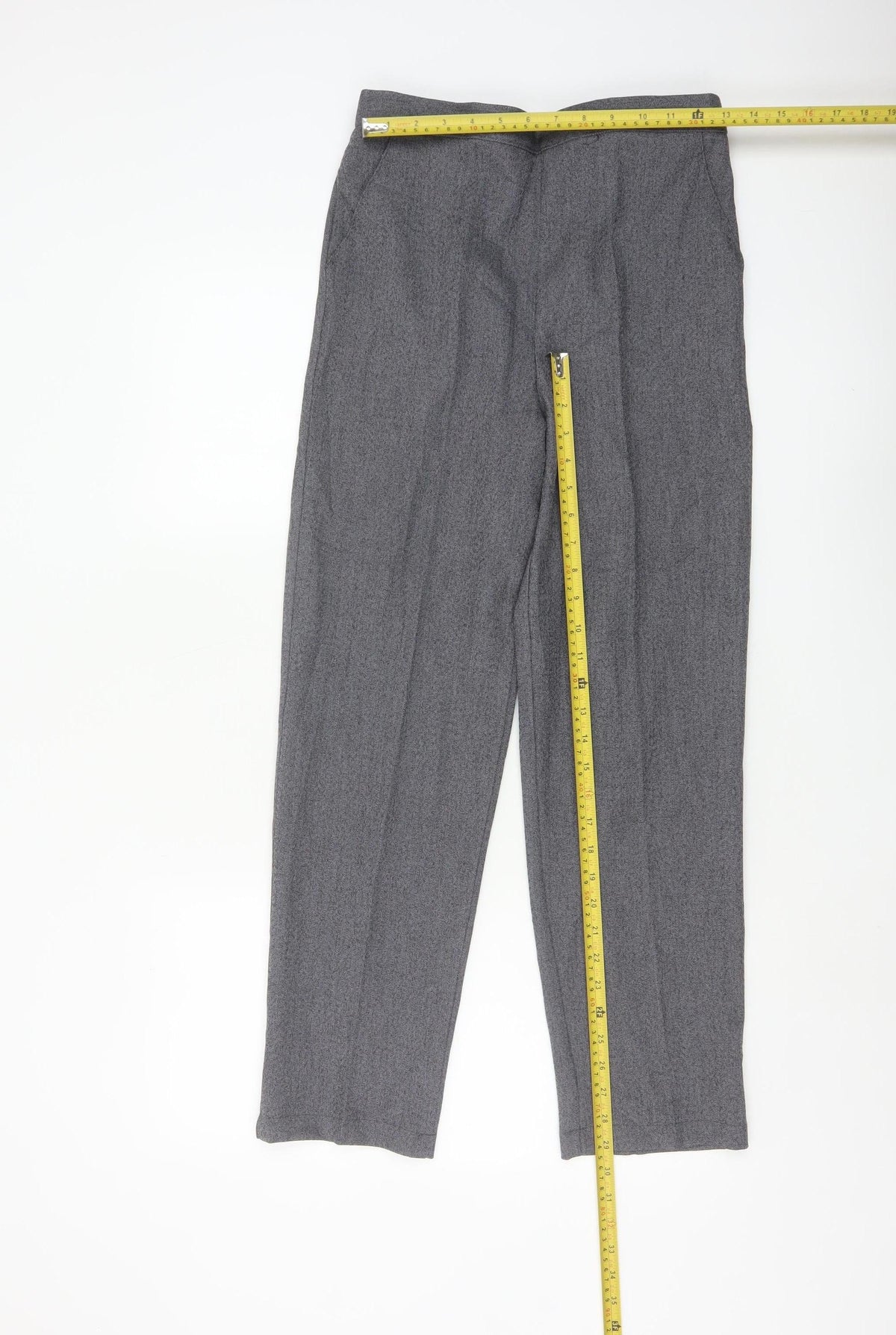 Autonomy Women’s Grey Size 10 Straight Leg Elastic Waist Trousers