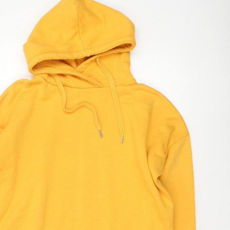 Very Women's Yellow Size 10 Pullover Hoodie Drawstring Fleece