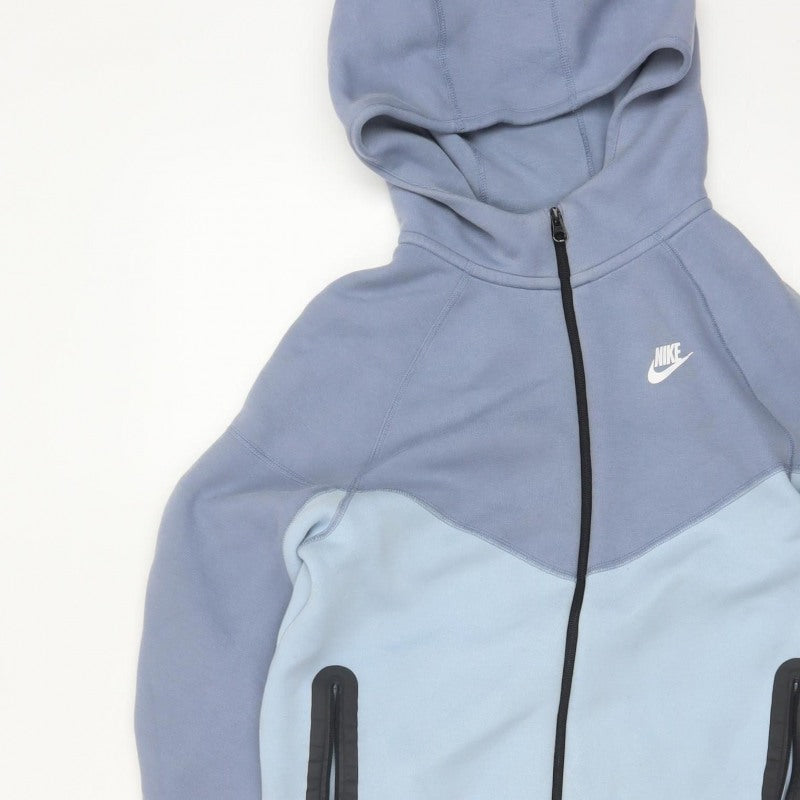Nike Boys Blue XL 158-170cm Full Zip Tech Fleece Hoodie Zip Pockets