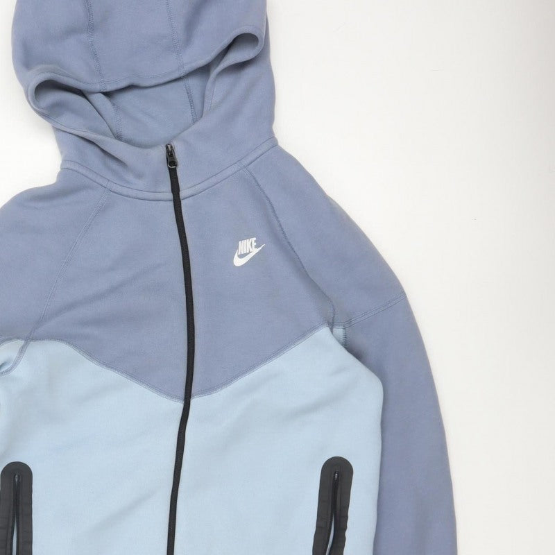 Nike Boys Blue XL 158-170cm Full Zip Tech Fleece Hoodie Zip Pockets