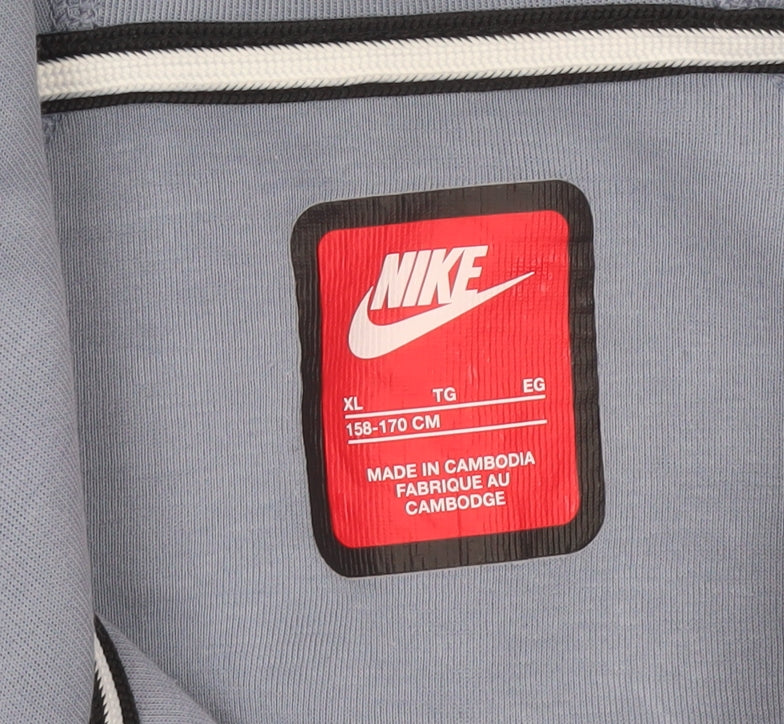 Nike Boys Blue XL 158-170cm Full Zip Tech Fleece Hoodie Zip Pockets