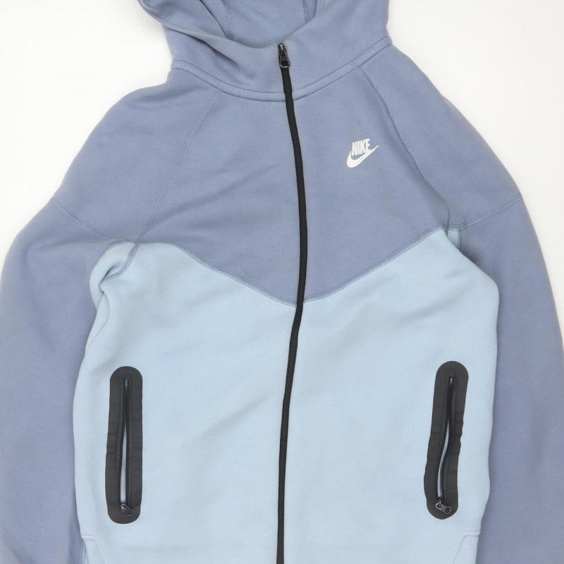 Nike Boys Blue XL 158-170cm Full Zip Tech Fleece Hoodie Zip Pockets