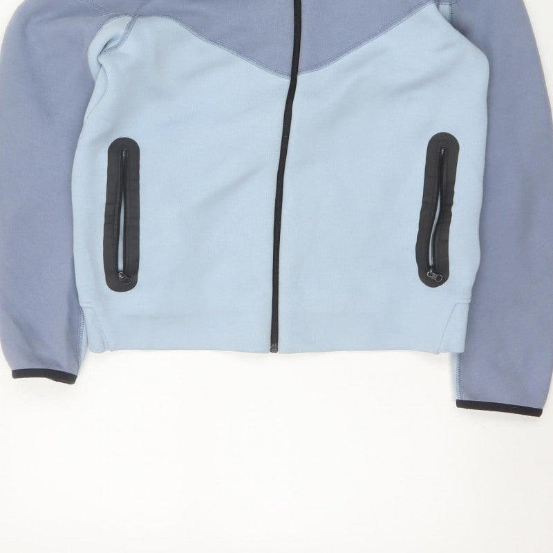 Nike Boys Blue XL 158-170cm Full Zip Tech Fleece Hoodie Zip Pockets