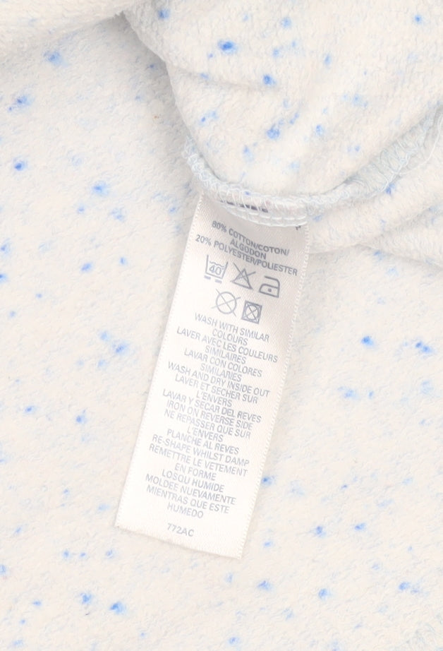 FCUK Jeans Women Blue XL Full Zip Hoodie Logo Fleece